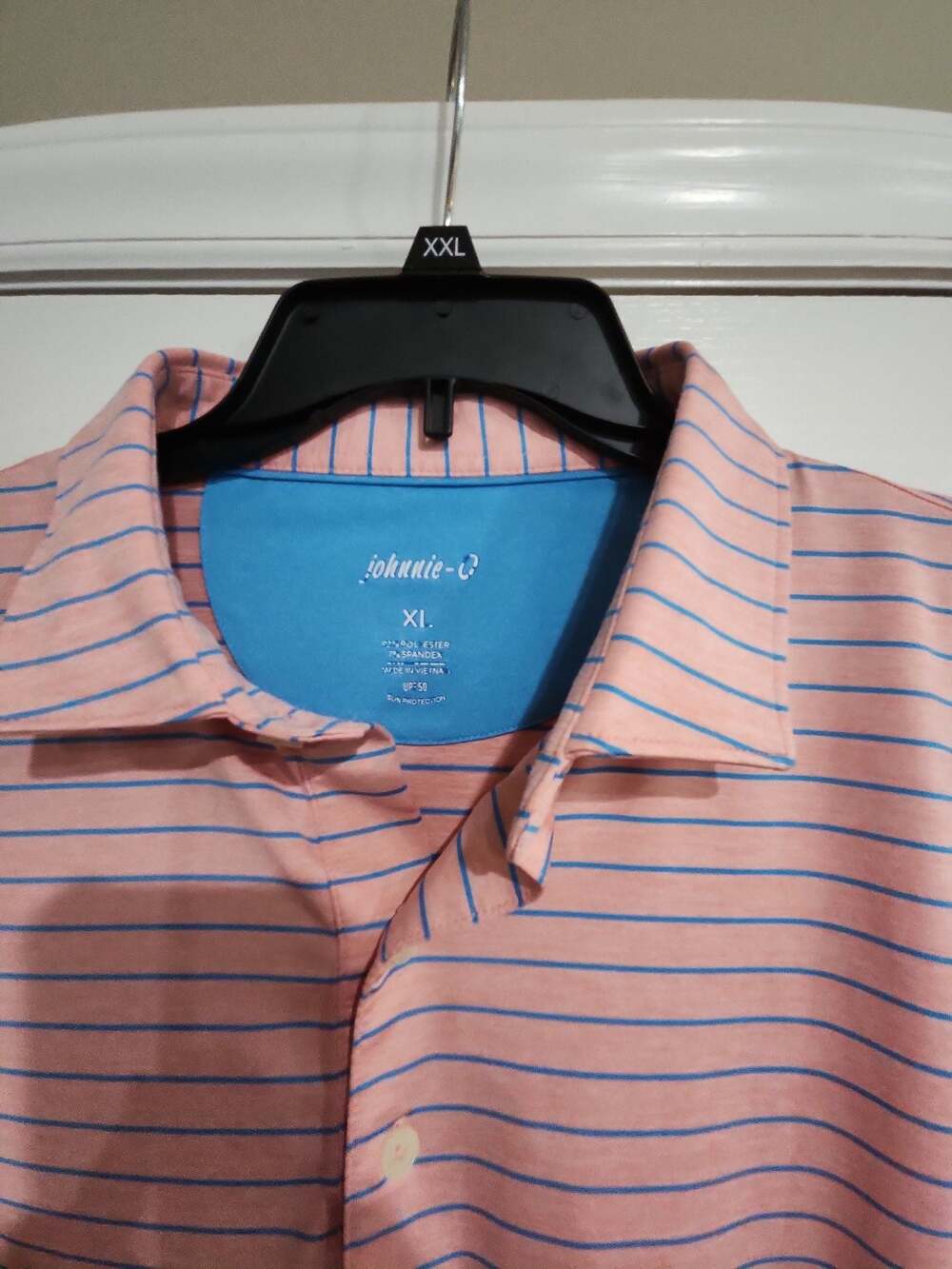 Johnnie-O Men's XL Striped Performance Polo Shirt - Picture 2 of 4